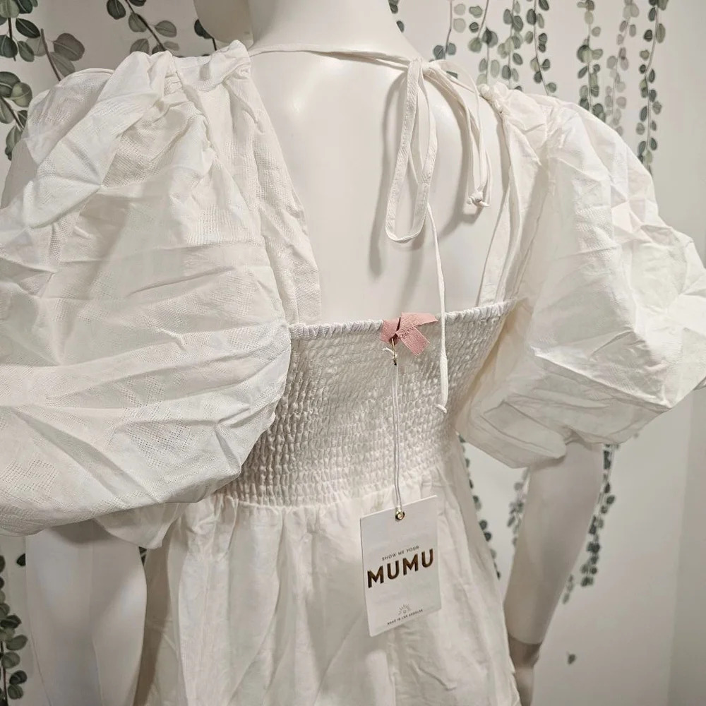 Show Me Your Mumu Odette Midi Dress White Sz M - Picture 9 of 11